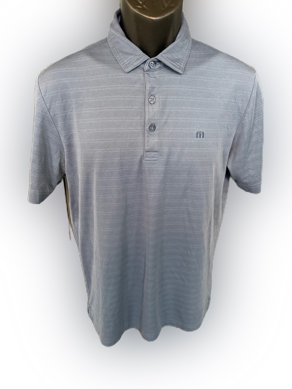 Travis Mathew Men’s Golf Short Sleeve Blue Polo Short. Size Small